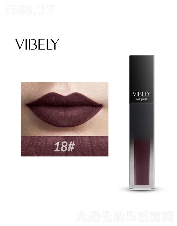 VIBELY欧美哑光裸色液体珠光唇釉18#