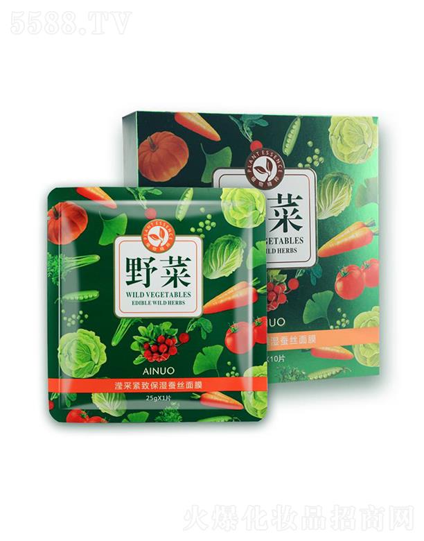 爱诺野菜滢采紧致保湿蚕丝面膜